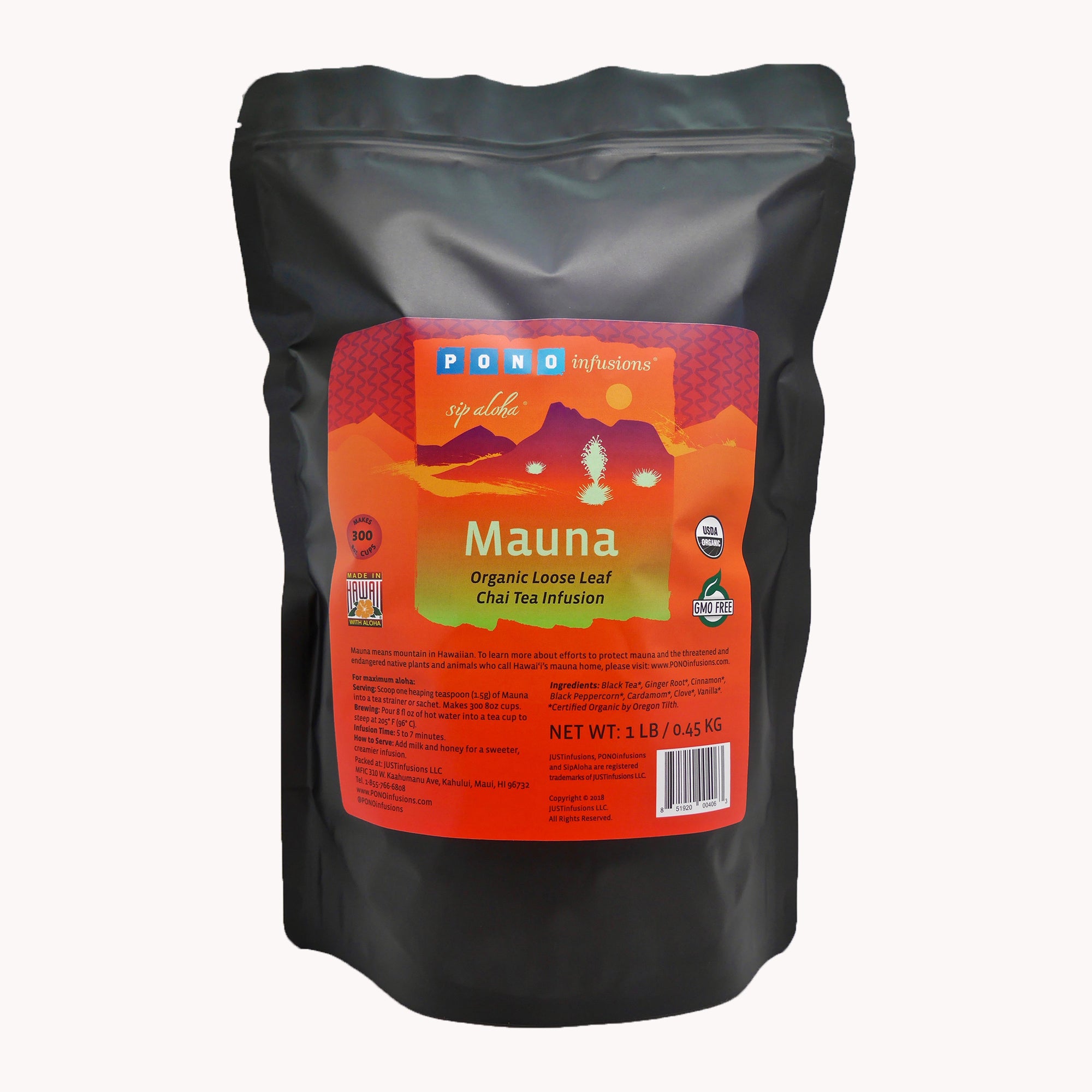Mauna Organic Chai Tea Loose Leaf Infusion (1lb Size)