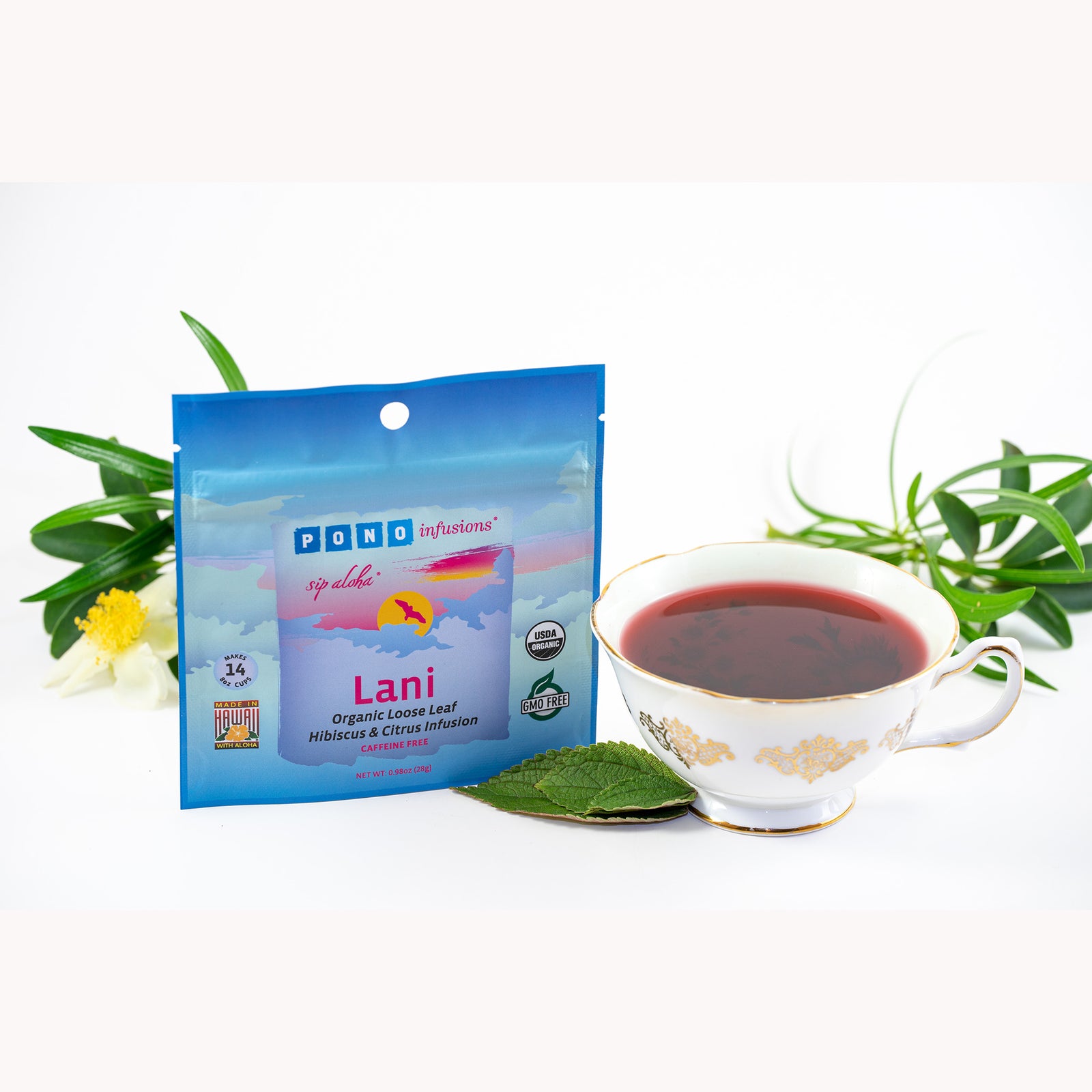 Lani Organic Hibiscus and Citrus Tea Loose Leaf Infusion