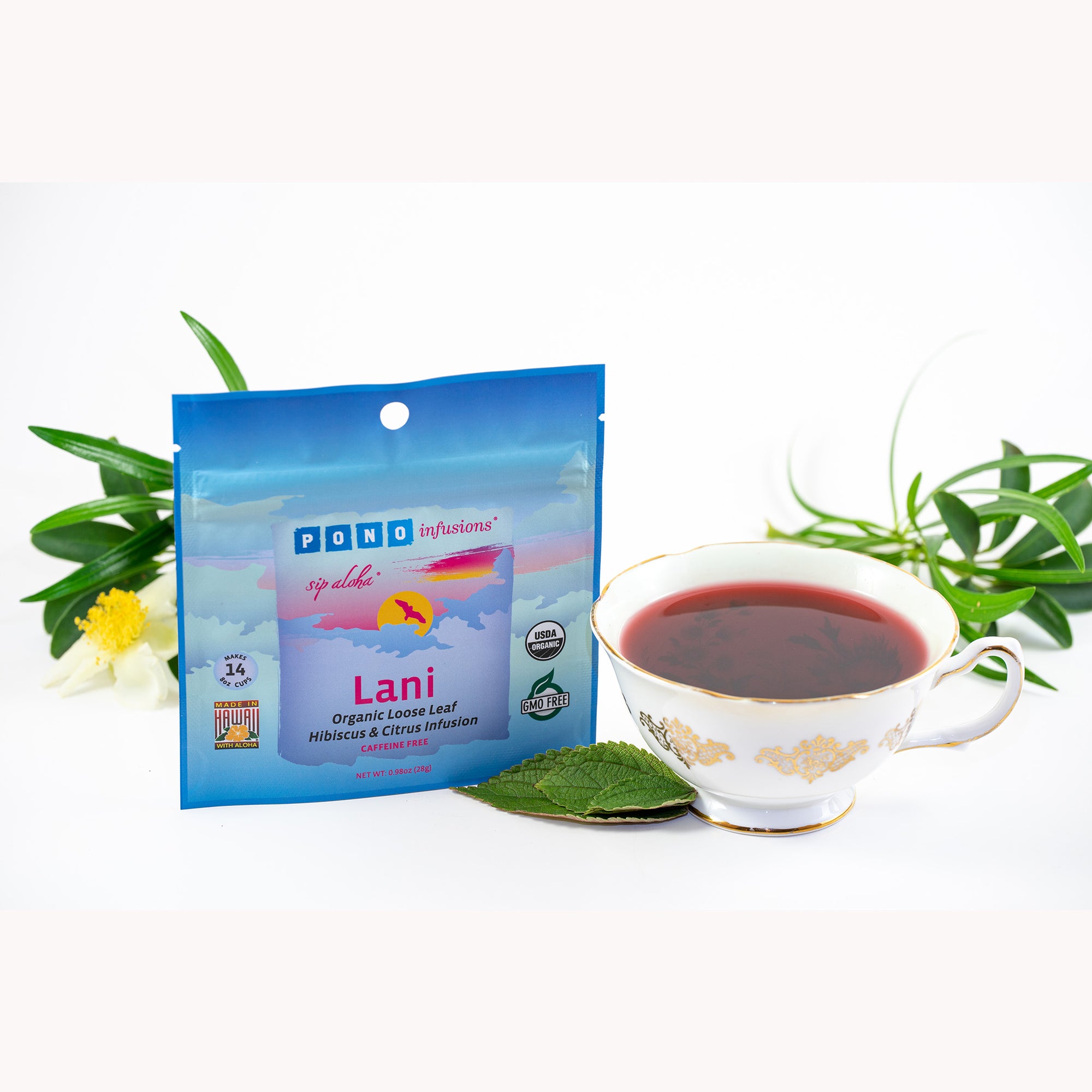 Lani Organic Hibiscus and Citrus Tea Loose Leaf Infusion