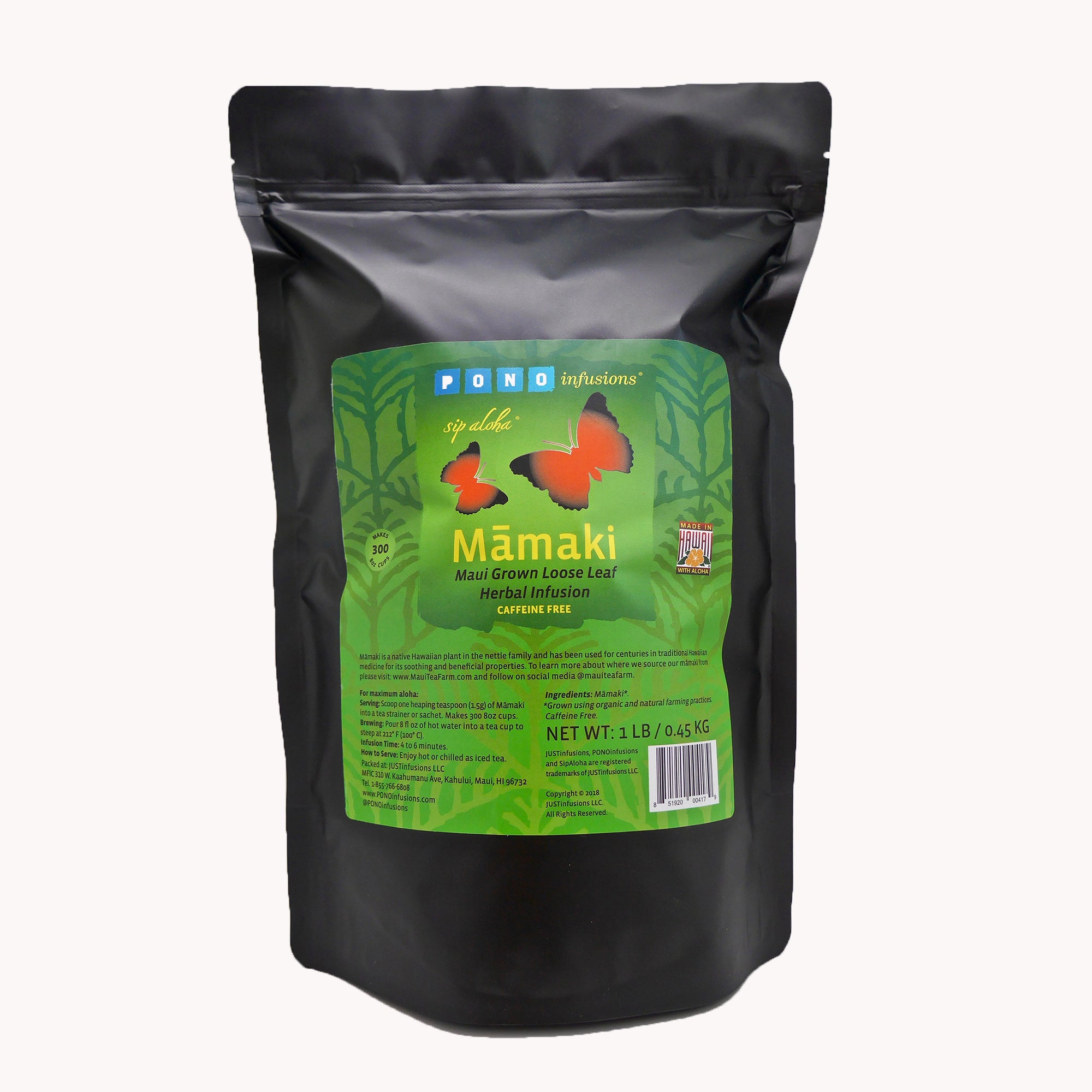 Preorder Spring 2024 Mamaki Loose Leaf Herb Tea (100% Maui Grown) • Organic 1lb Size